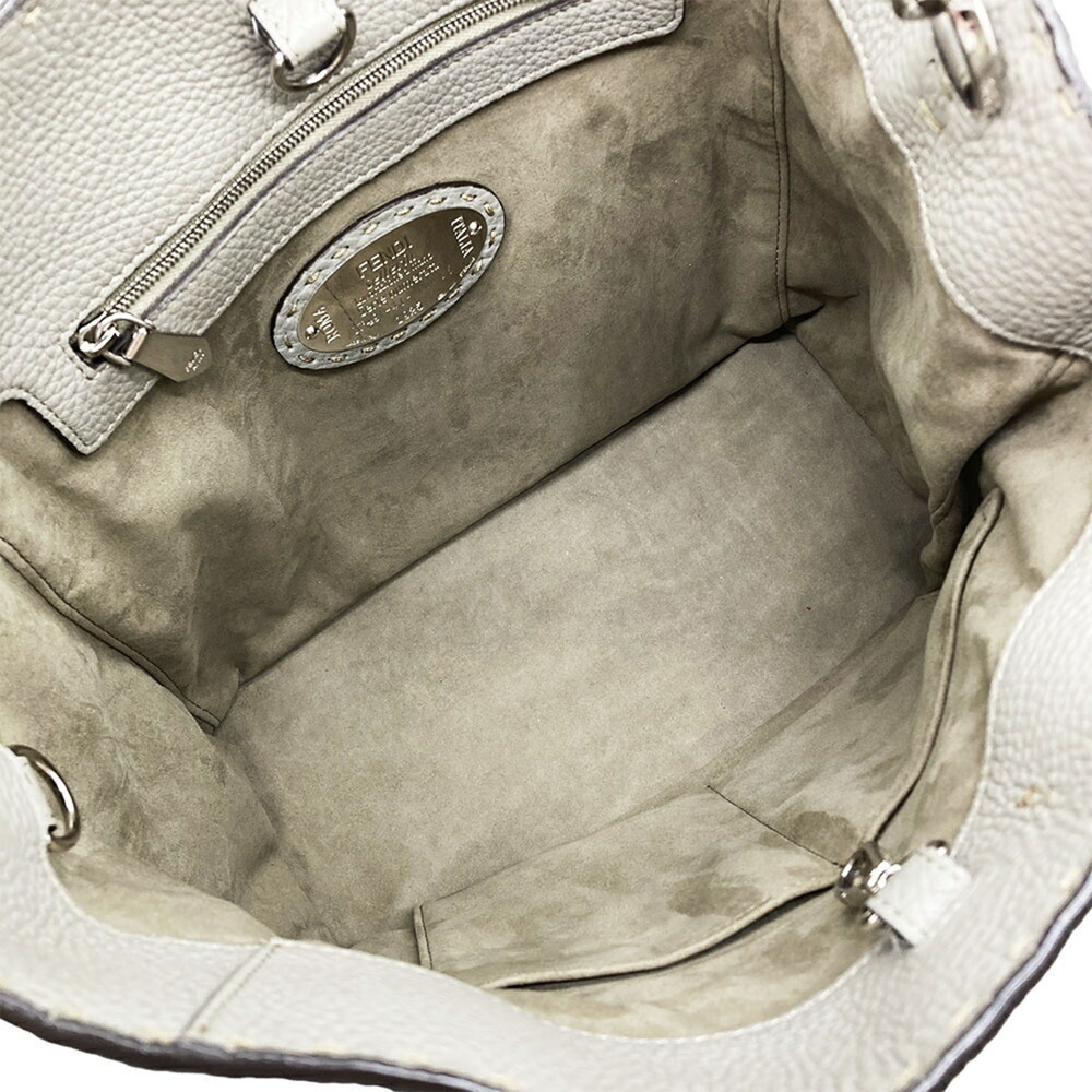 FENDI Gray Leather Shoulder Bag - Picture 7 of 10